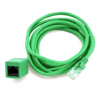 8WARE RJ45 Male to Female Cat5e Network/ Ethernet Cable 2m Green - Standard network extension cable