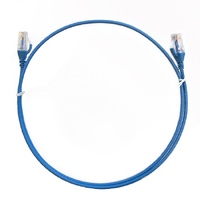 8WARE CAT6 Ultra Thin Slim Cable 10m - Blue Color Premium RJ45 Ethernet Network LAN UTP Patch Cord 26AWG