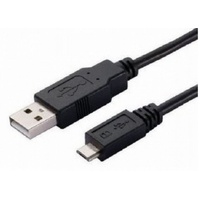 ASTROTEK USB to Micro USB Cable 3m - Type A Male to Micro Type B Male Black Colour RoHS