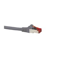 HYPERTEC CAT6A Shielded Cable 0.5m Grey Color 10GbE RJ45 Ethernet Network LAN S/FTP LSZH Cord 26AWG PVC Jacket