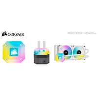 CORSAIR H100i Elite CAPELLIX 240mm Radiator White, 2x ML120 RGB PWM Fans, Ultra Bright RGB Pump Head Liquid Cooling,