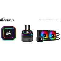 CORSAIR H100i Elite CAPELLIX 240mm Radiator Black, 2x ML120 RGB PWM Fans, Ultra Bright RGB Pump Head Liquid Cooling