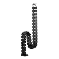 BRATECK Quad Entry Vertebrae Cable Management Spine Material.Steel,ABS Dimensions 1300x67x35mm -- Black