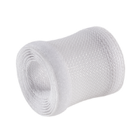 BRATECK Flexible Cable Wrap Sleeve with Hook and Loop Fastener 135mm/5.3' Width Material Polyester Dimensions 1000x135mm --White