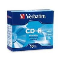 VERBATIM CD-R 700MB 10Pk Slim Case 52x