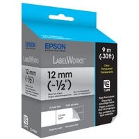 EPSON Tape Clear 12mm Black 9 meters for LW-300 and LW-400