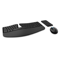 MICROSOFT WIRELESS SCULPT ERGONOMIC DESKTOP USB MOUSE & KEYBOARD - RETAIL BOX (BLACK)