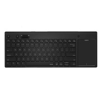 RAPOO K2800 Wireless Keyboard with Touchpad & Entertainment Media Keys - 2.4GHz, Range Up to 10m, Connect PC to TV, Compact Design