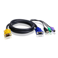 1.8m 3in1 VGA, PS/2 + USB Console KVM Cable SPHD-15M for CL5808, CL5816, CS82U, CS84U