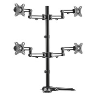 Brateck Quad Monitor Premium Articulating Aluminum Monitor Stand Fit Most 17'-32' Monitors Up to 8kg per screen