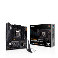 ASUS TUF GAMING B560M-PLUS WIFI Intel B560 (LGA 1200) mATX Motherboard PCIe 4.0, 2xM.2 slots, 8+1 Power Stages, 2.5Gb Ethernet WiFi 6 RGB