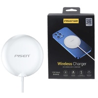 PISEN 15W MagSafe Fast Wireless Charger - (6902957066976), Ultra-thin, Light and Portable, USB-C interface, Support PD Protocol, Safe and Durable