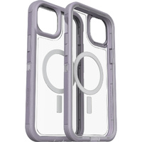 OTTERBOX Apple iPhone 14 Plus Defender Series XT Clear Case with MagSafe - Lavender Sky (Purple) (77-90067), 5x Military Standard Drop Protection