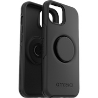 OTTERBOX Apple iPhone 14 / iPhone 13 Otter + Pop Symmetry Series Antimicrobial Case - Black (77-89684), Durable Protection, Swappable PopTop