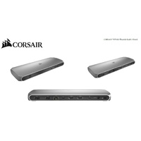 CORSAIR TBT100 Thunderbolt 3 Dock, TB, 2x USB-C 3.2, 2x USB-A 3.1, 2x HDMI 4K 60Hz, 3.5mm Audio, GB Ethernet, SD UHS-II Slim Aluminum Dock. MAC MS