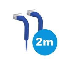 patch cable with both end bendable RJ45 2m - Blue