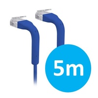 patch cable with both end bendable RJ45 5m - Blue