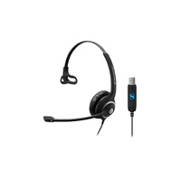 Sennheiser SC230 USB Wide Band Monaural headset with Noise Cancelling mic - built-in USB interface, no call control