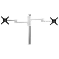 Atdec 450mm long pole with two 476mm articulated arms. Max load: 8kg per display, VESA 100x100 - White