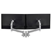 Atdec AWM Dual monitor mount solution on a 135mm post - F Clamp - silver