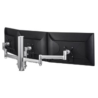 Atdec AWM Triple monitor arm solution - 710mm &amp 130mm articulating arms - 400mm post - bolt - Silver - AWMS-3-13714