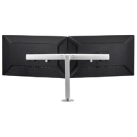 Atdec Black AWMS-R40 Dual display crossbar on 400mm post. Max load: 7kg per arm with HD F-Clamp - Dual display desk mount for up to two 27" monitor