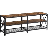 Alto TV Stand for 60-Inch TV with Industrial Style Steel Frame Rustic Brown and Black