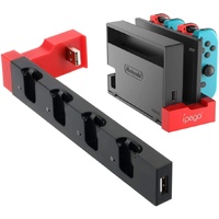 4 in1 Charger Station Stand for Nintendo Switch Joy-con with LED Indication