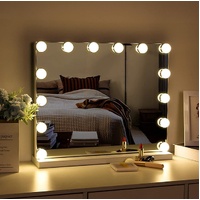 Hollywood Vanity Style LED Makeup Lights Mirror with 3 Color Modes Lights with 10 Dimmable Bulbs (Mirror Not Include)