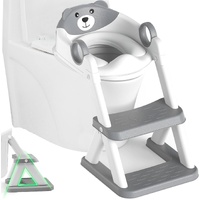 Potty Training Seat Ladder, Kids Boys Girls, Grey