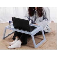 Multifunction Laptop Bed Desk with foldable legs for Home Office (Blue)