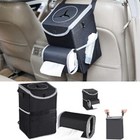 Car Trash Can Lid Holder Storage Bag Organizer