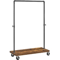 Clothes Rack Rustic Brown Black