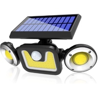 Outdoor Solar Lights with 3 Adjustable Head for Porch Garden Patio