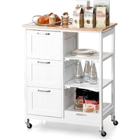 Kitchen Island on Wheels with Storage