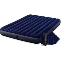 INTEX QUEEN DURA-BEAM CLASSIC DOWNY AIRBED W/ HAND PUMP