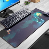 Wireless Charging Qi Mousepad 800x300x4mm Non-slip Rubber Base World Map