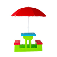 Durable Kids Picnic Table Set with Umbrella