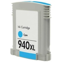 Compatible Remanufactured HP #940 XL Cyan Ink Cart  30ml