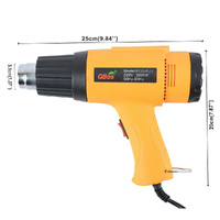 2000W Electric Heat Gun Hot Air Adjustable Temperature w/5 Nozzles Heating Tool