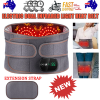 Electric Dual Infrared Light Heat Back Massager Waist Brace Lumbar Support Belt