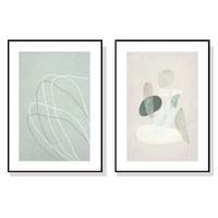 Wall Art 90cmx135cm Abstract body and lines 2 Sets Black Frame Canvas