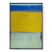 80cmx120cm Blue Yellow Green By Mark Rothko Black Frame Canvas Wall Art