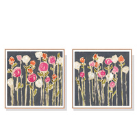 Wall Art 100cmx100cm Laurels Lollies 2 Sets Wood Frame Canvas