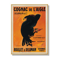 Wall Art 40cmx60cm Cognac de lAigle Gold Frame Canvas