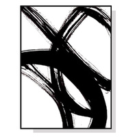 100cmx150cm  Minimalist Black Artwork Black Frame Canvas Wall Art 