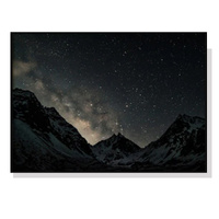 90cmx135cm Night Court Black Frame Canvas Wall Art 