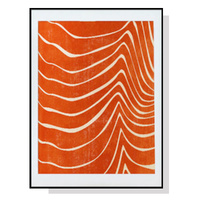 40cmx60cm Abstract Orange Black Frame Canvas Wall Art 