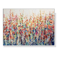 100cmx150cm Flourish Of Spring White Frame Canvas Wall Art 