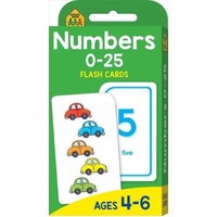 Numbers 0 - 25 : School Zone Flash Cards